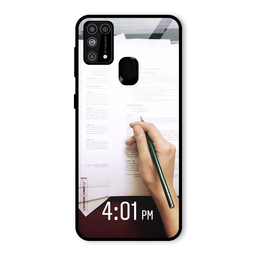 Exam Time Blues Glass Back Case for Galaxy M31