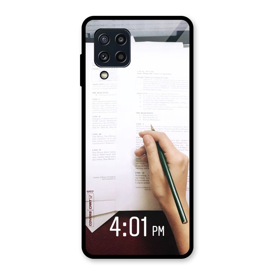 Exam Time Blues Glass Back Case for Galaxy M32