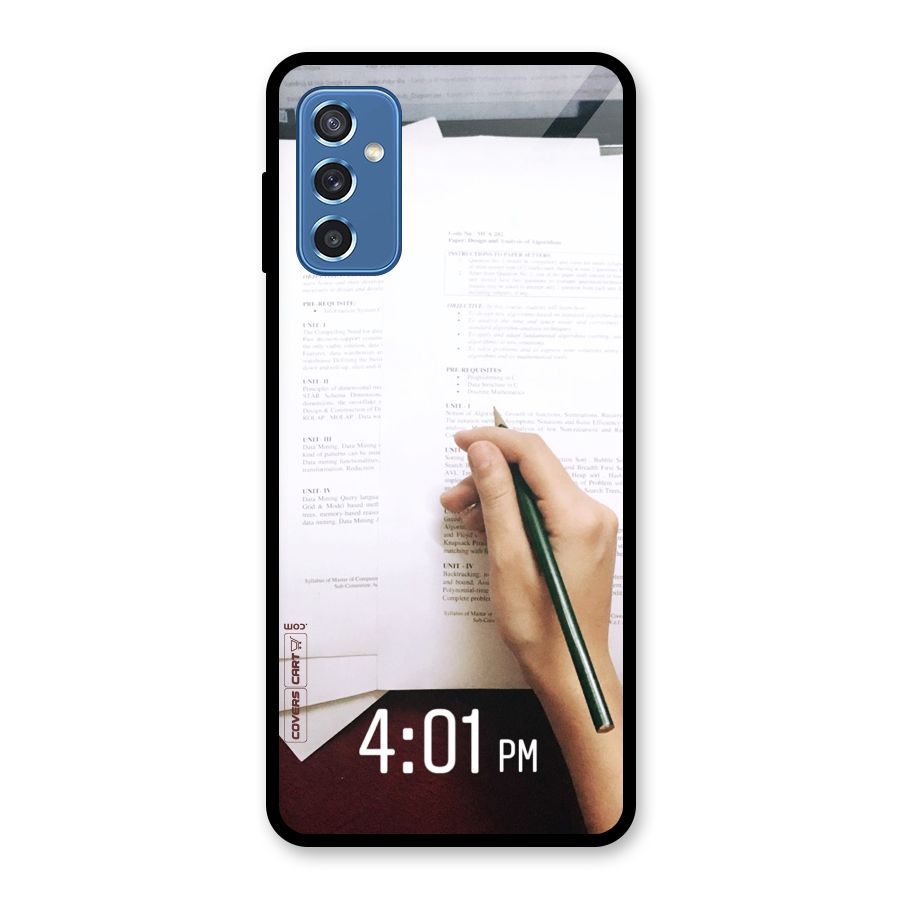 Exam Time Blues Glass Back Case for Galaxy M52 5G