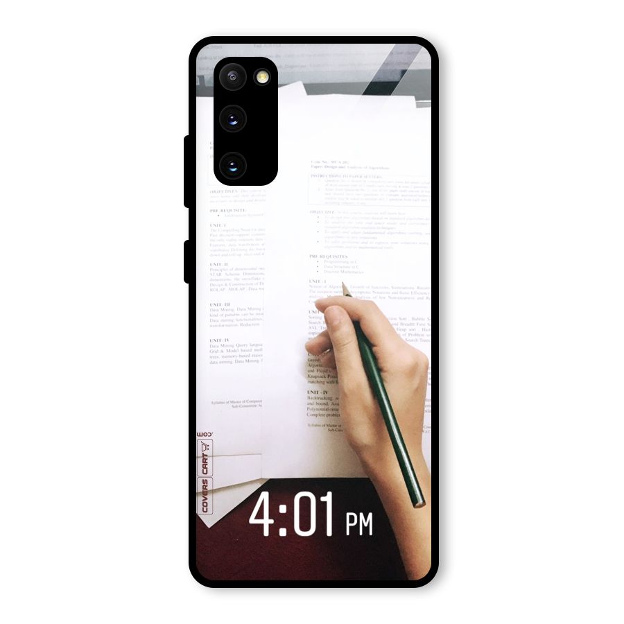 Exam Time Blues Glass Back Case for Galaxy S20 FE 5G