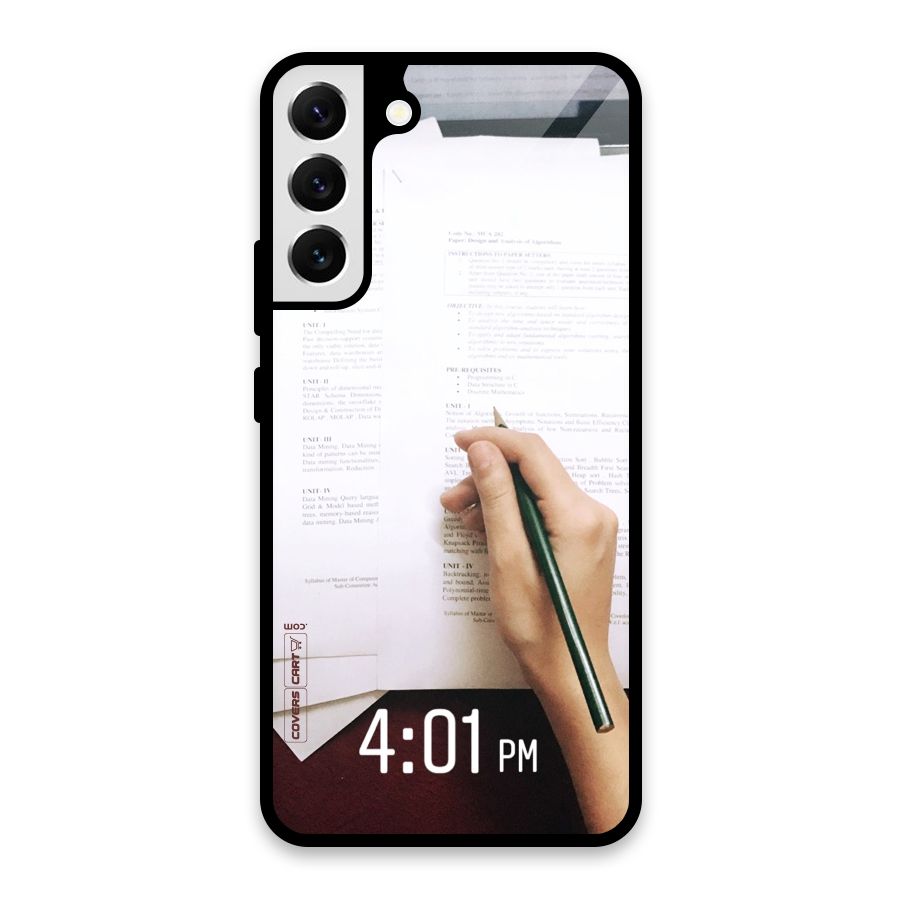 Exam Time Blues Glass Back Case for Galaxy S22 Plus 5G