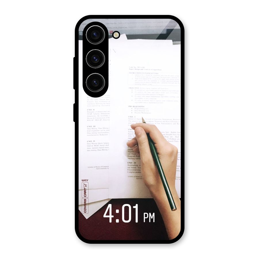 Exam Time Blues Glass Back Case for Galaxy S23