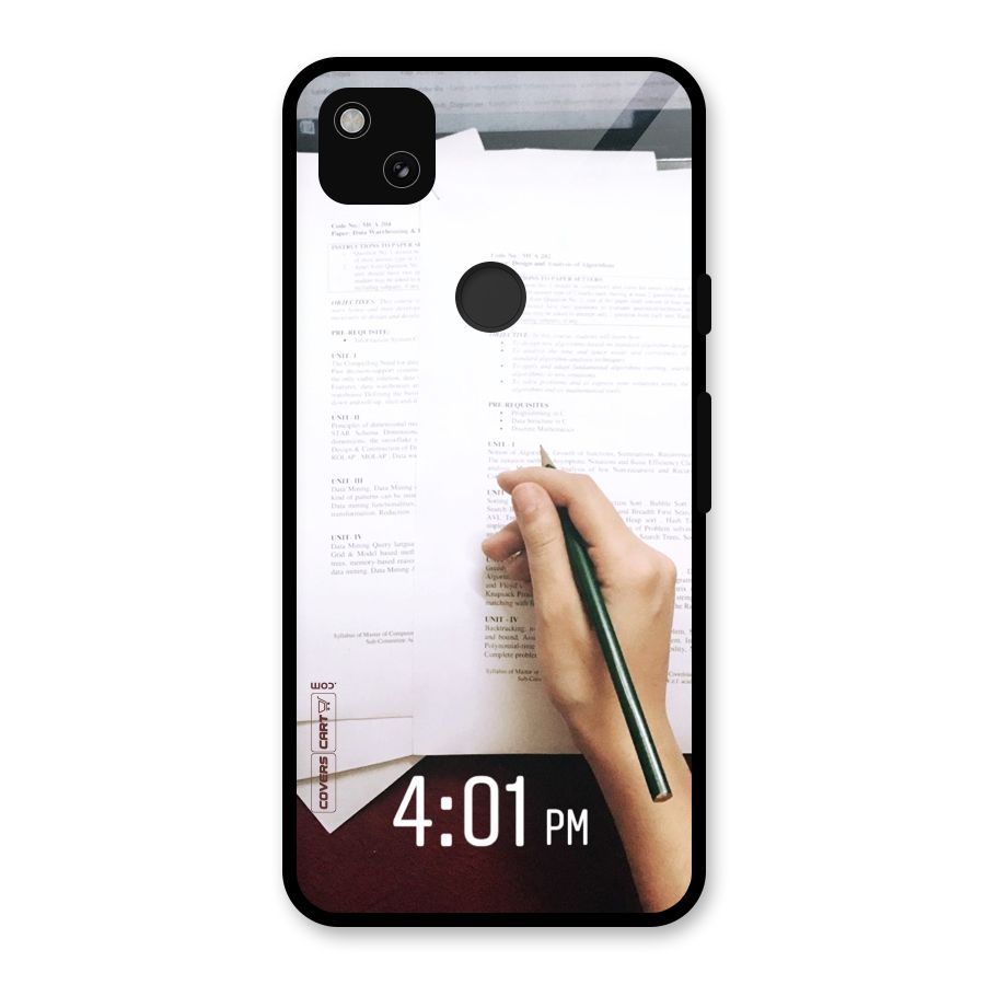 Exam Time Blues Glass Back Case for Google Pixel 4a