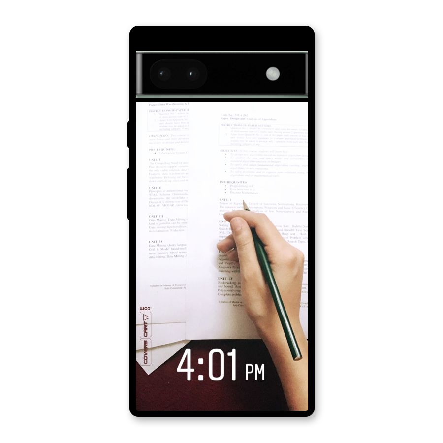 Exam Time Blues Glass Back Case for Google Pixel 6a