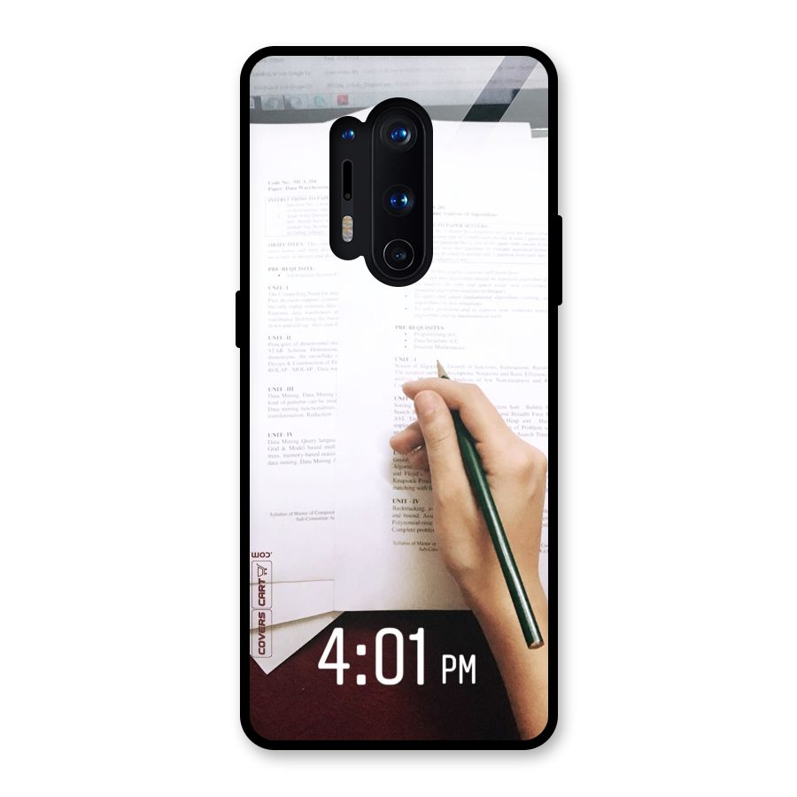 Exam Time Blues Glass Back Case for OnePlus 8 Pro