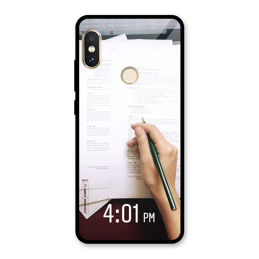 Exam Time Blues Glass Back Case for Redmi Note 5 Pro