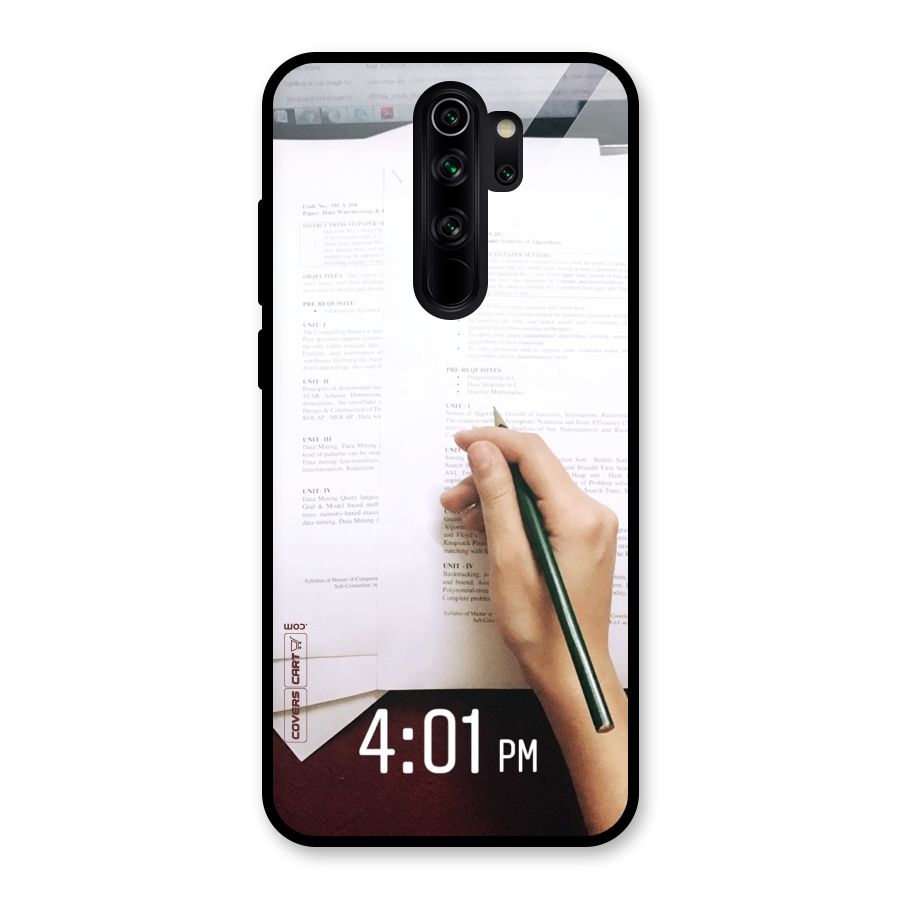 Exam Time Blues Glass Back Case for Redmi Note 8 Pro