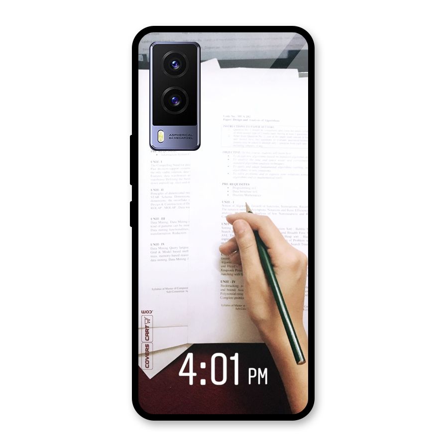 Exam Time Blues Glass Back Case for Vivo V21e 5G