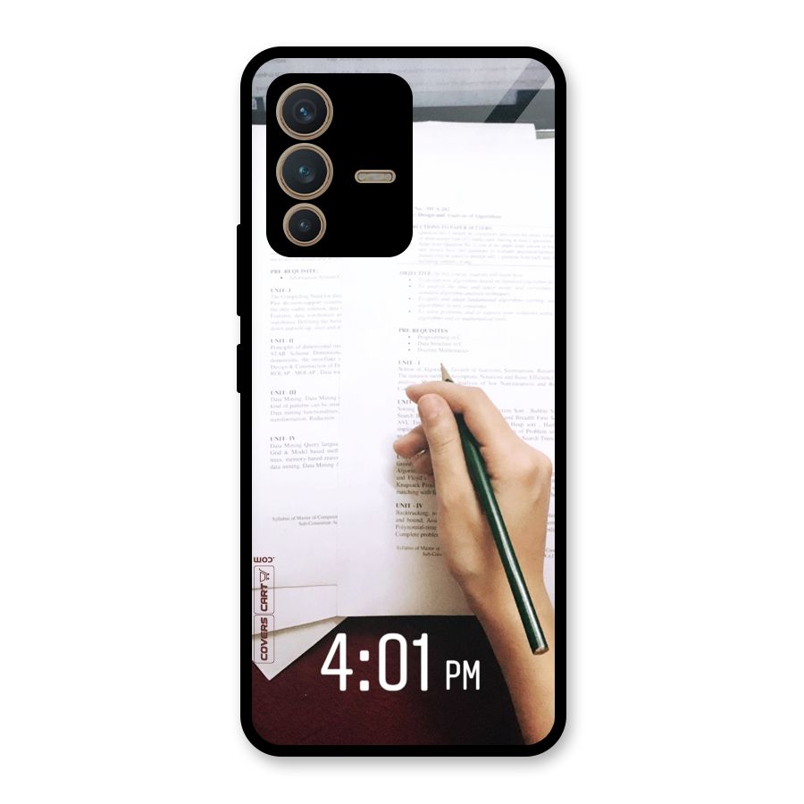 Exam Time Blues Glass Back Case for Vivo V23 5G