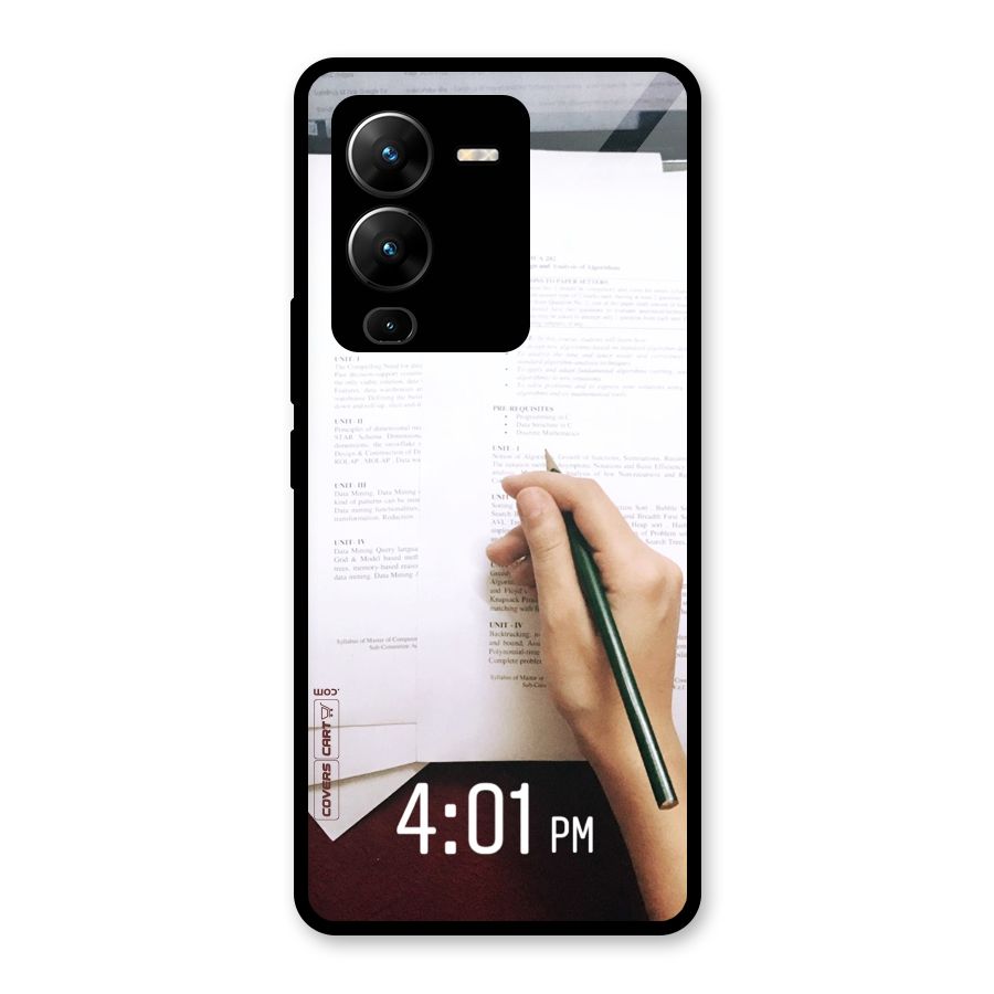 Exam Time Blues Glass Back Case for Vivo V25 Pro