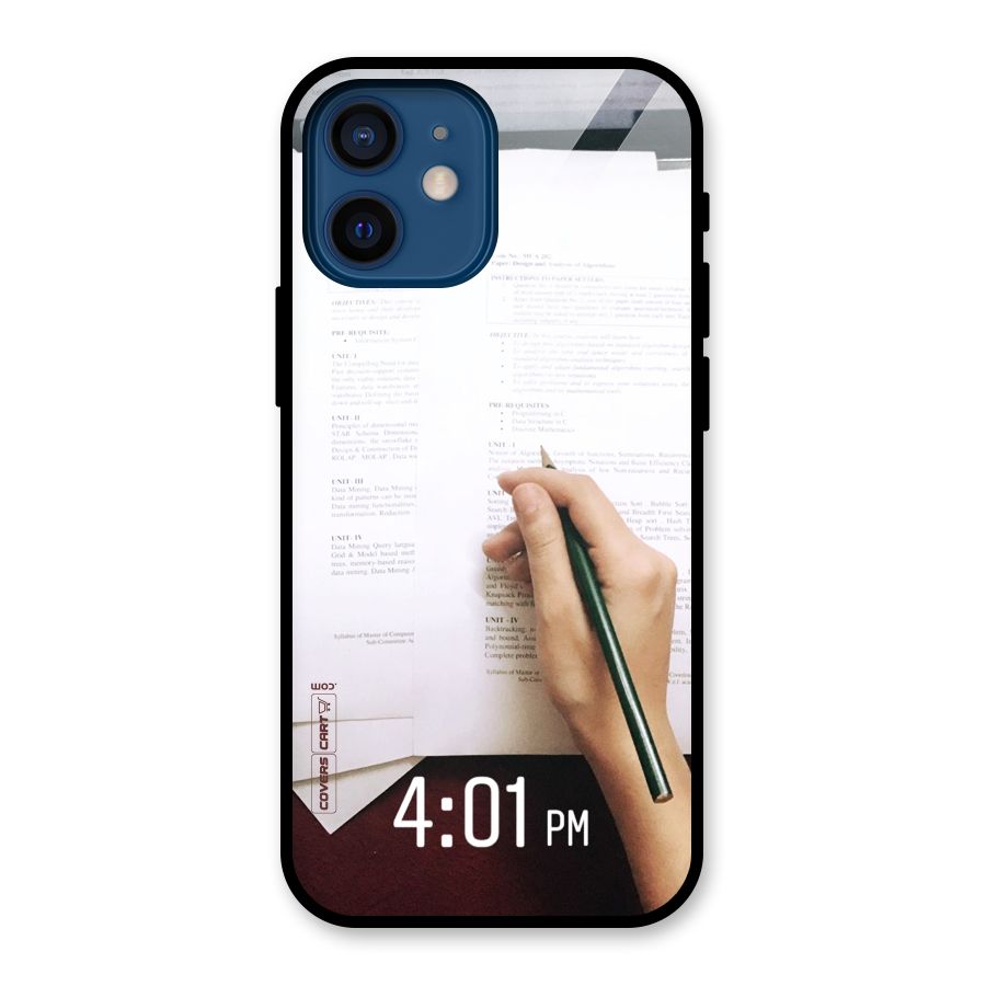 Exam Time Blues Glass Back Case for iPhone 12 Mini