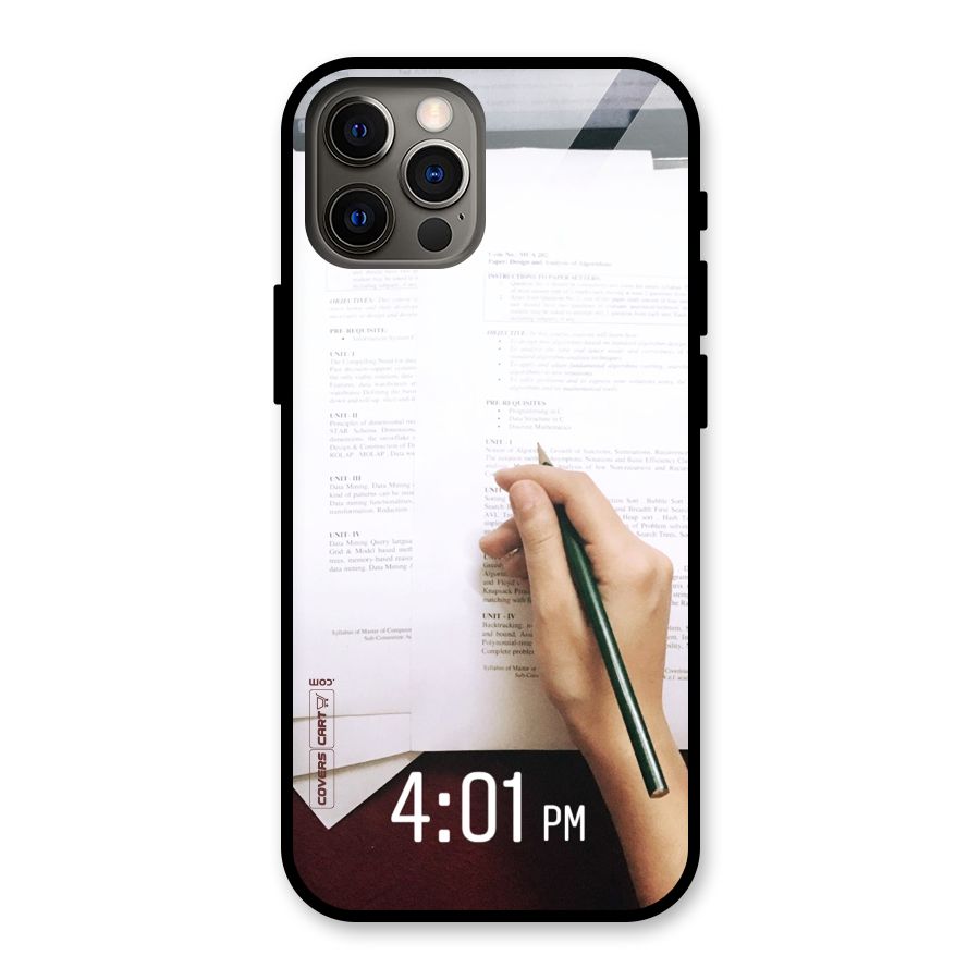 Exam Time Blues Glass Back Case for iPhone 12 Pro
