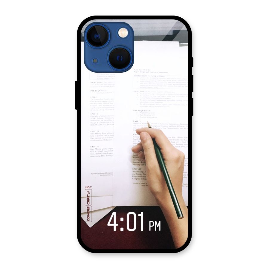 Exam Time Blues Glass Back Case for iPhone 13 Mini