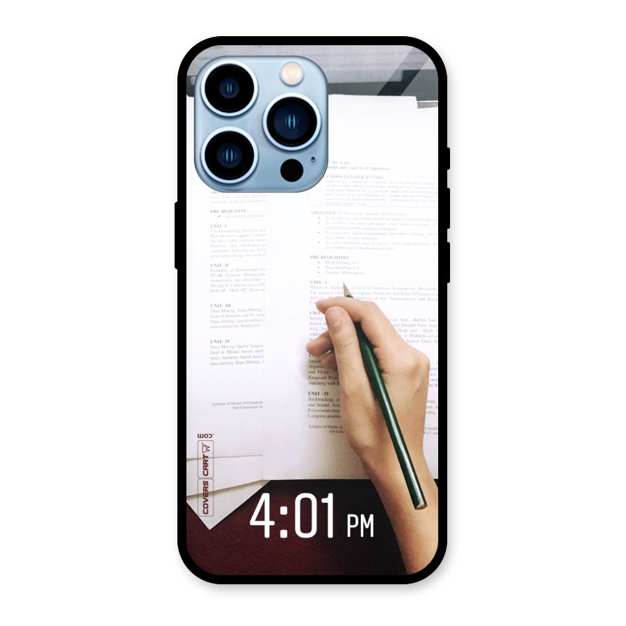 Exam Time Blues Glass Back Case for iPhone 13 Pro