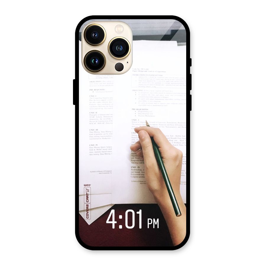 Exam Time Blues Glass Back Case for iPhone 13 Pro Max