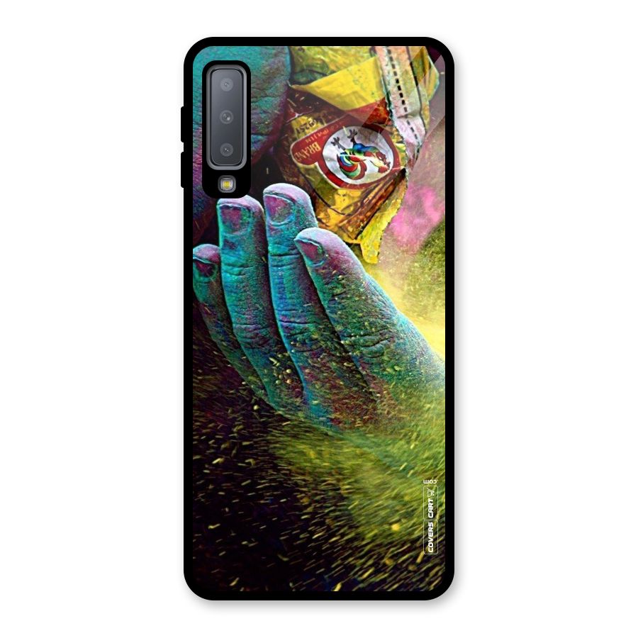 Exotic Colours Glass Back Case for Galaxy A7 (2018)