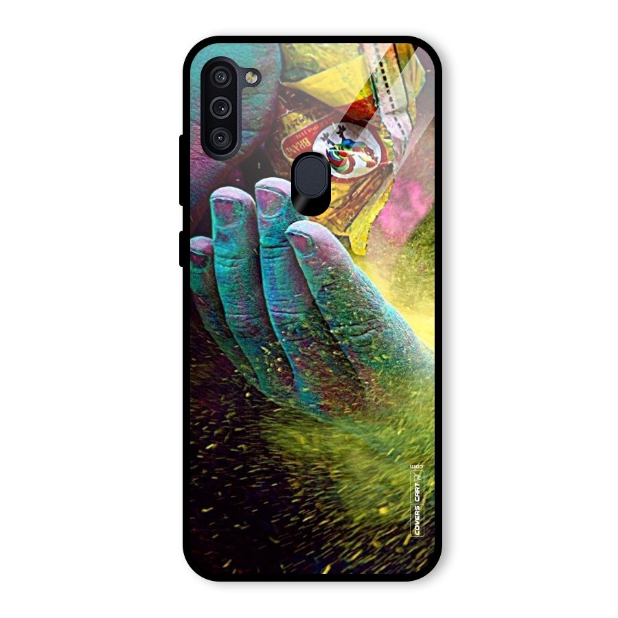 Exotic Colours Glass Back Case for Galaxy M11