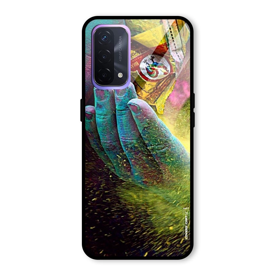 Exotic Colours Glass Back Case for Oppo A74 5G