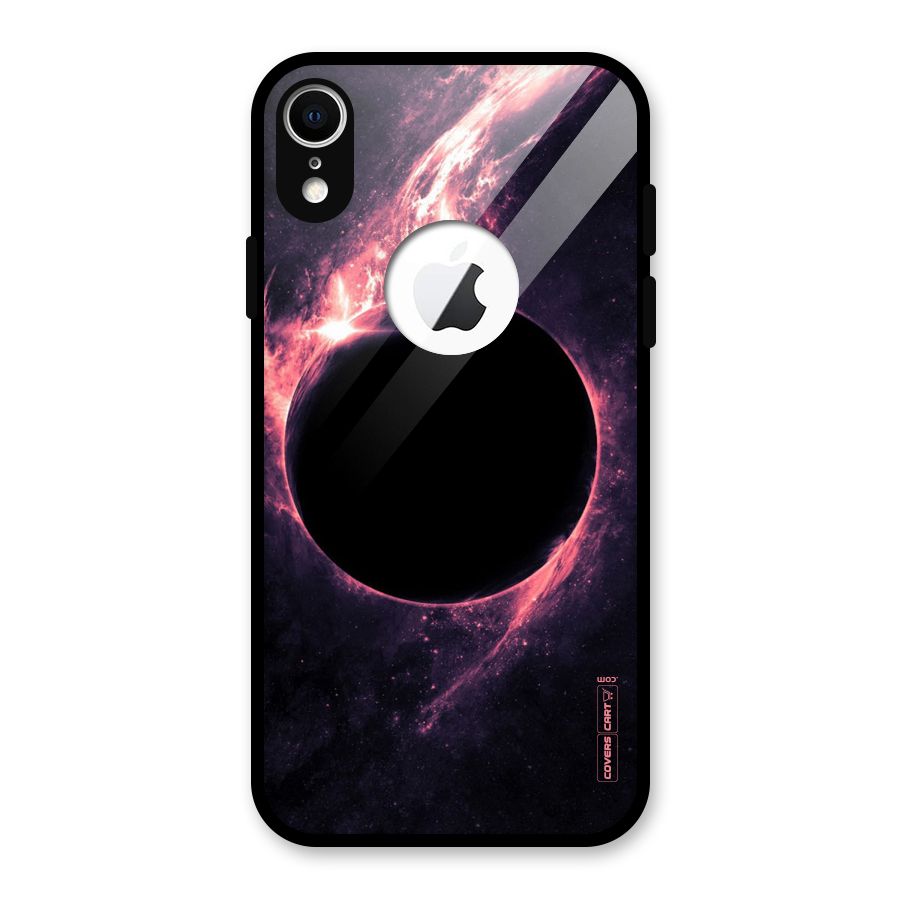 Exotic Design Glass Back Case for iPhone XR Logo Cut