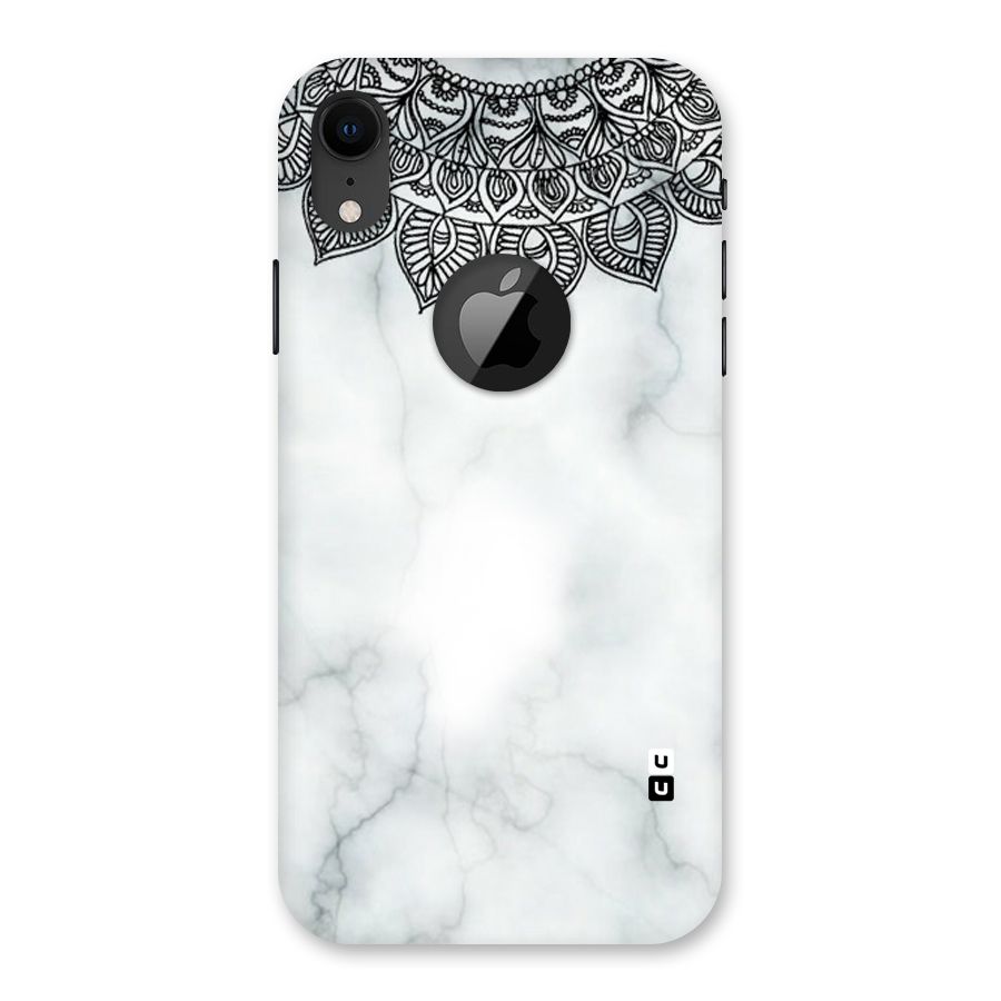 Exotic Marble Pattern Back Case for iPhone XR Logo Cut