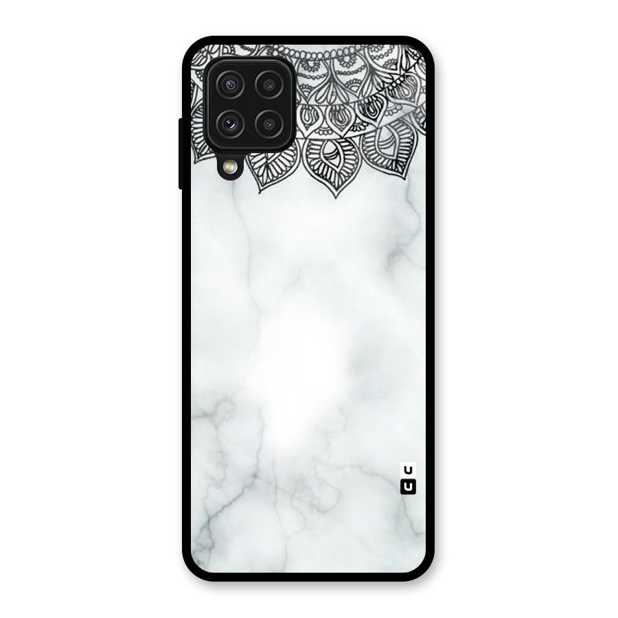 Exotic Marble Pattern Glass Back Case for Galaxy A22 4G