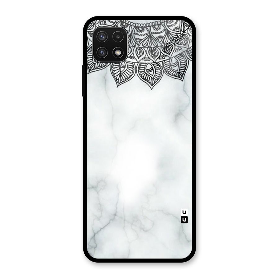 Exotic Marble Pattern Glass Back Case for Galaxy A22 5G