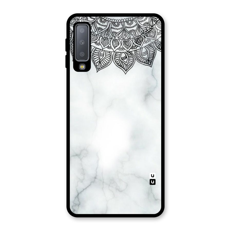 Exotic Marble Pattern Glass Back Case for Galaxy A7 (2018)