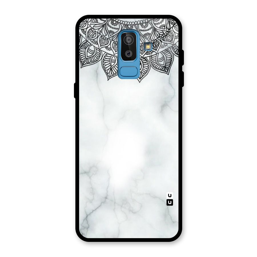 Exotic Marble Pattern Glass Back Case for Galaxy J8