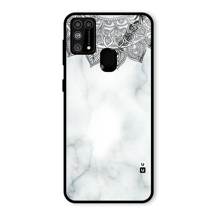 Exotic Marble Pattern Glass Back Case for Galaxy M31