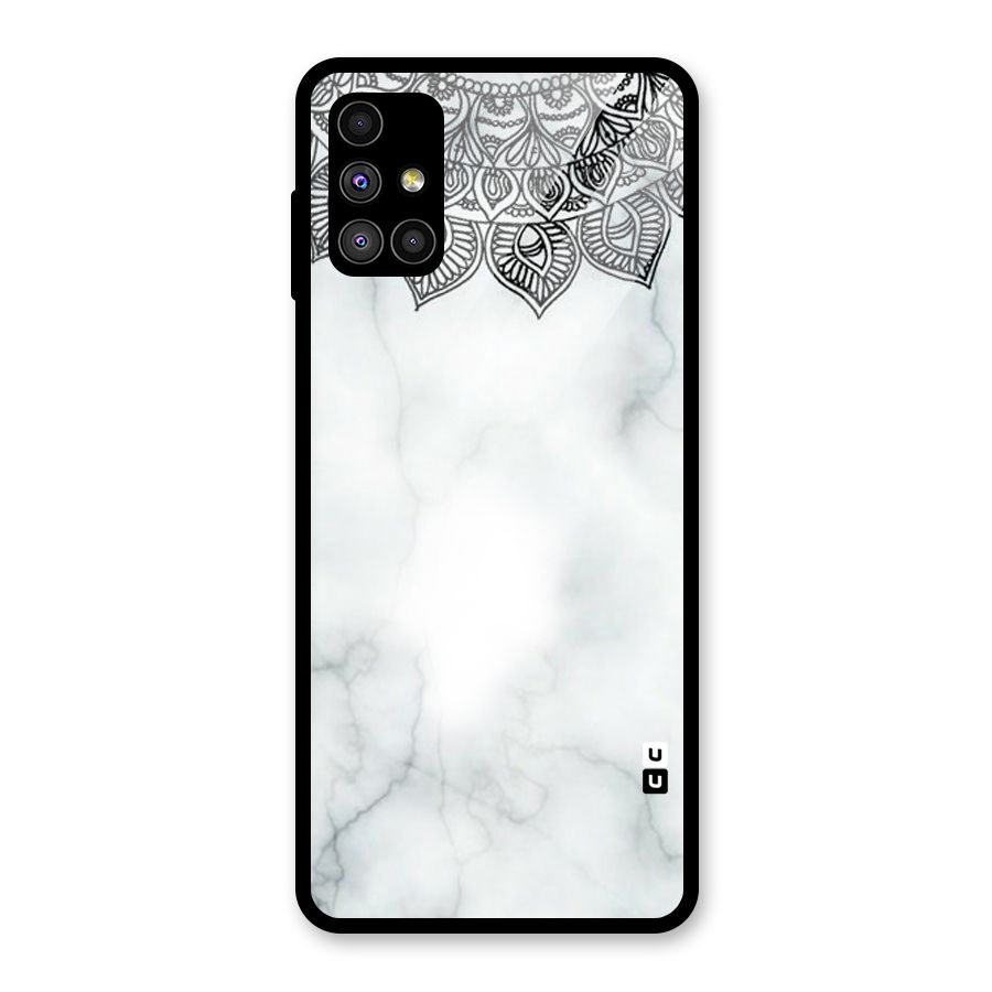 Exotic Marble Pattern Glass Back Case for Galaxy M51