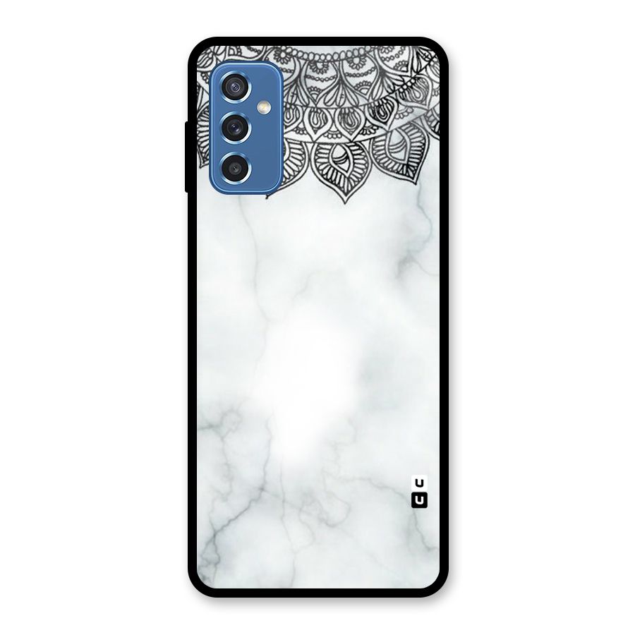 Exotic Marble Pattern Glass Back Case for Galaxy M52 5G