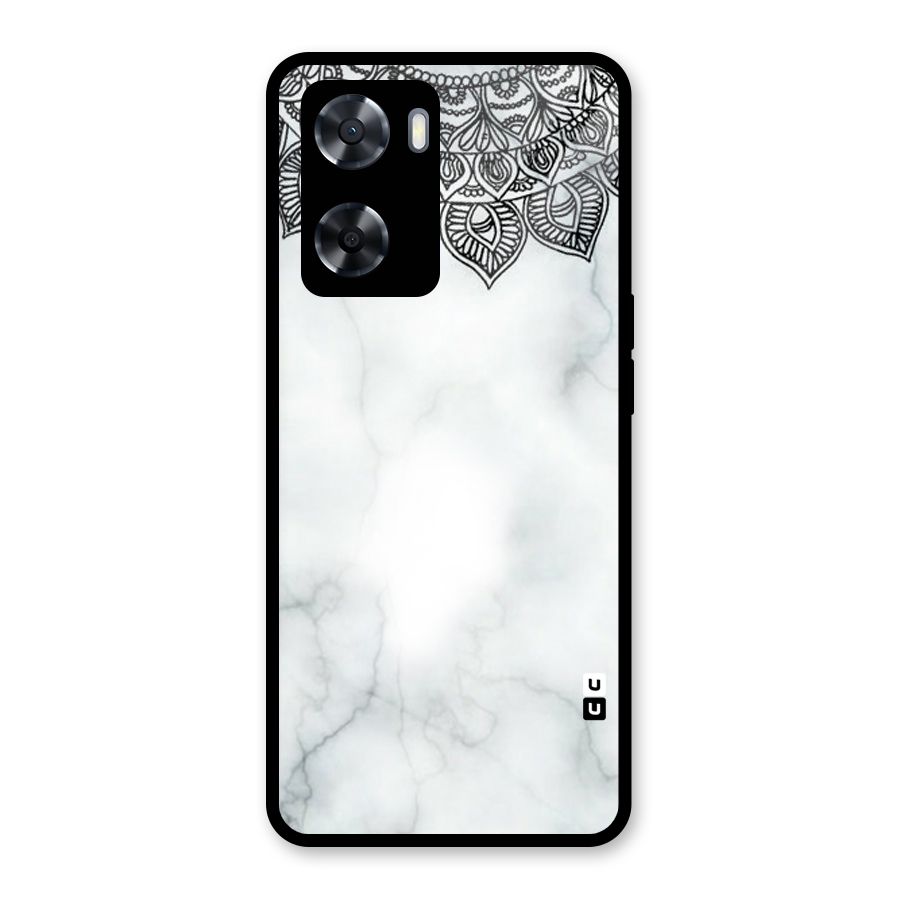 Exotic Marble Pattern Glass Back Case for Oppo A57 2022