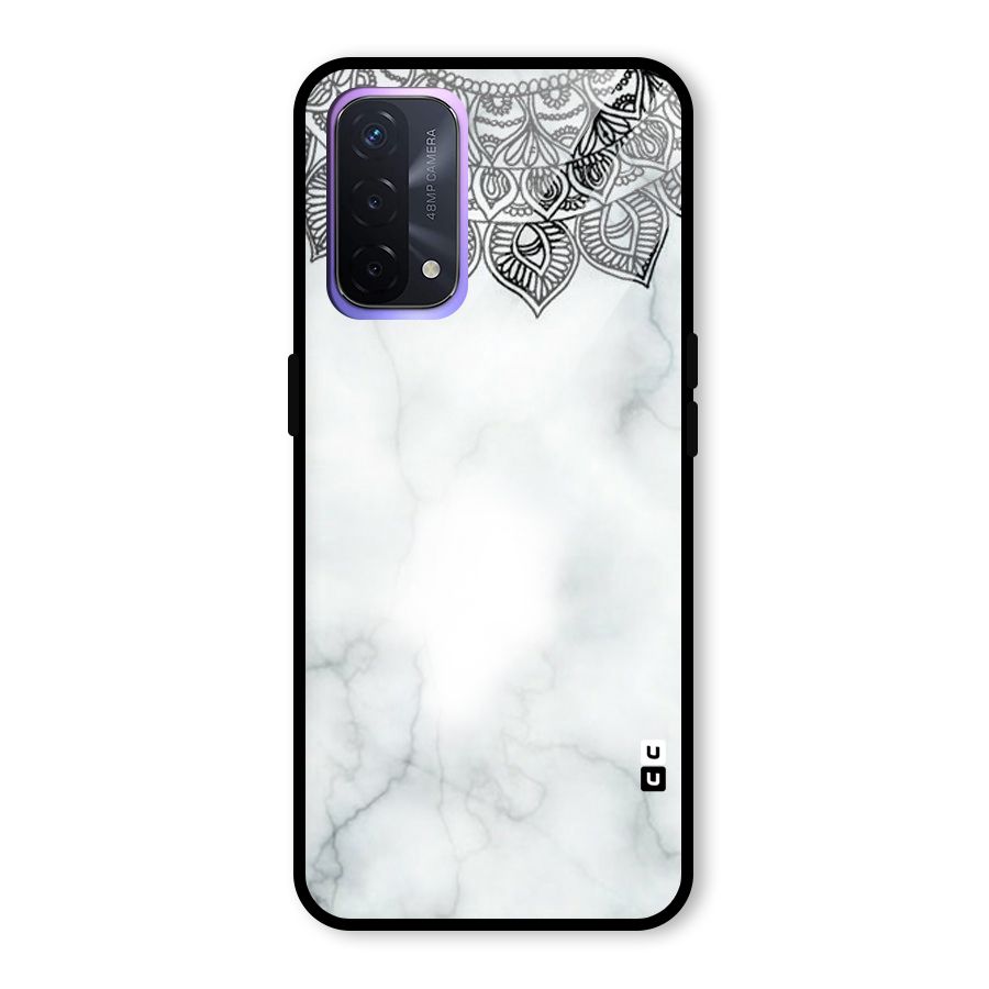 Exotic Marble Pattern Glass Back Case for Oppo A74 5G