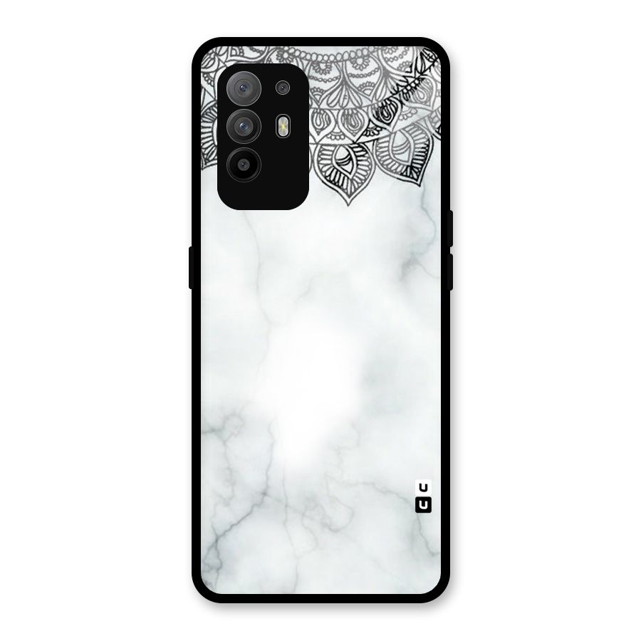 Exotic Marble Pattern Glass Back Case for Oppo F19 Pro Plus 5G