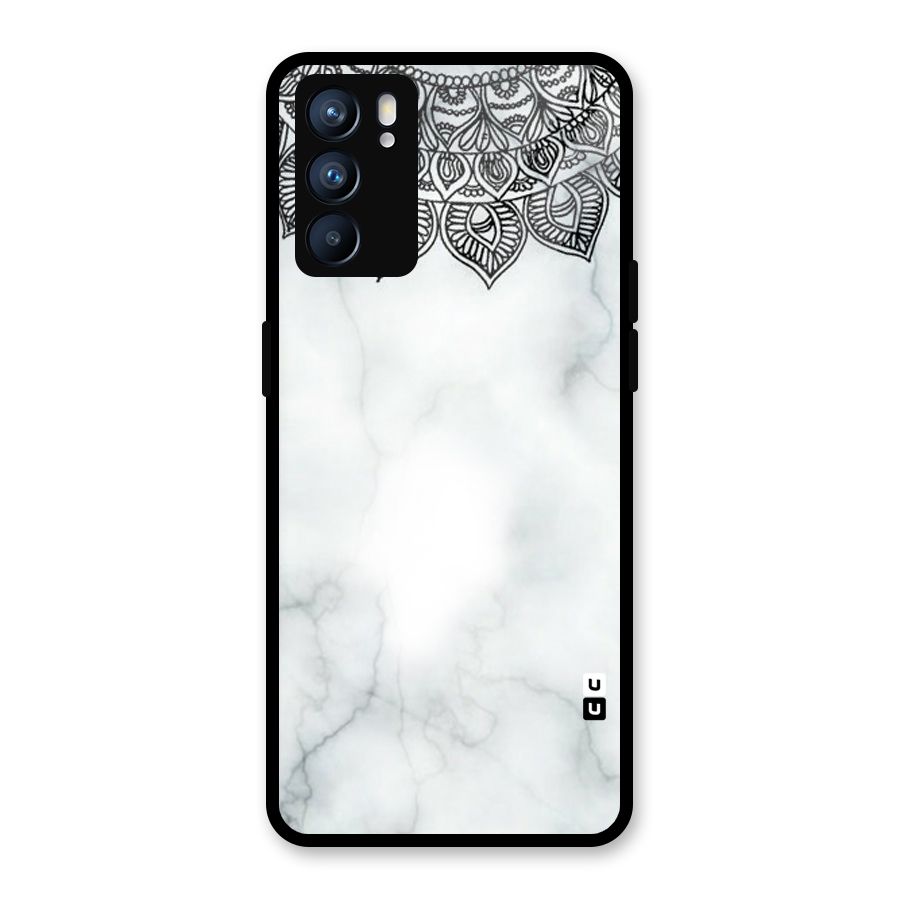 Exotic Marble Pattern Glass Back Case for Oppo Reno6 5G