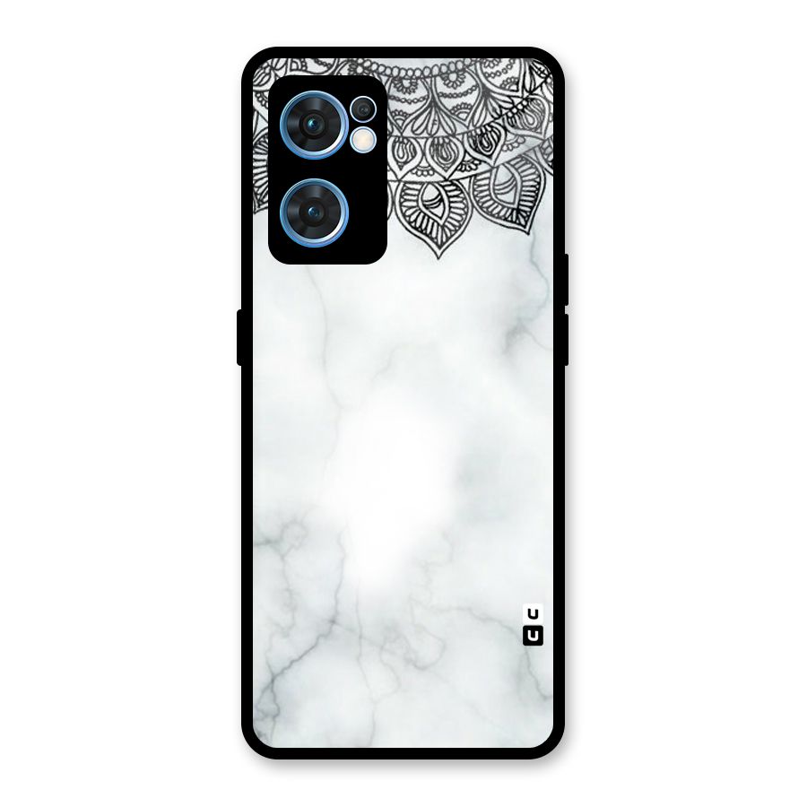 Exotic Marble Pattern Glass Back Case for Oppo Reno7 5G