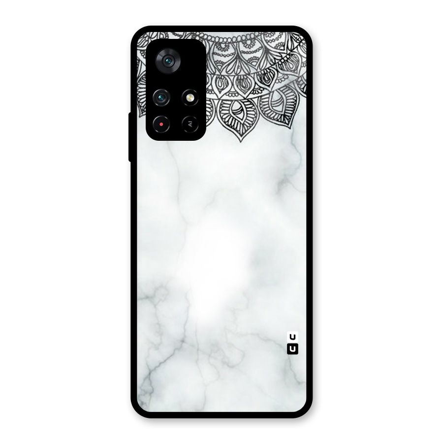 Exotic Marble Pattern Glass Back Case for Poco M4 Pro 5G