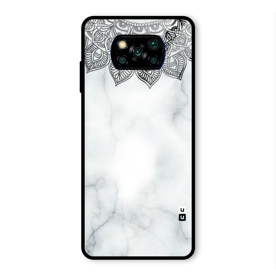 Exotic Marble Pattern Glass Back Case for Poco X3 Pro