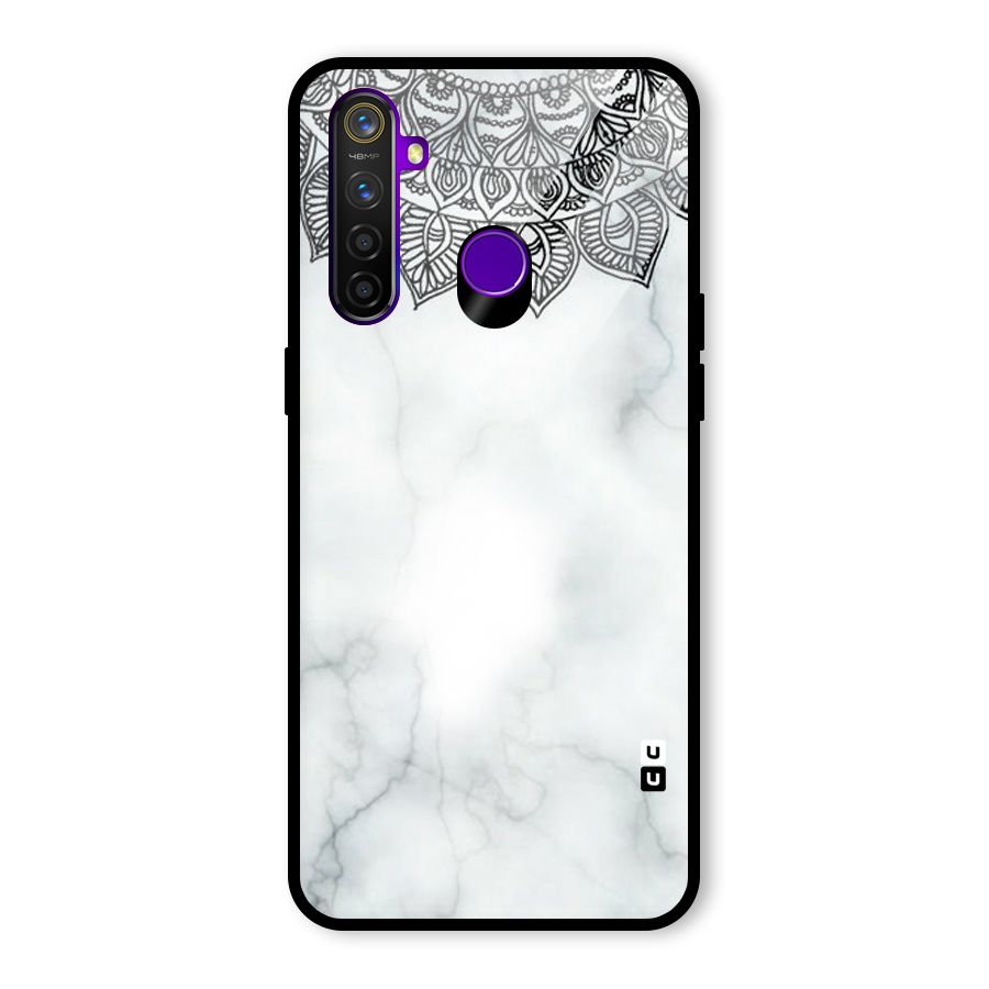 Exotic Marble Pattern Glass Back Case for Realme 5 Pro