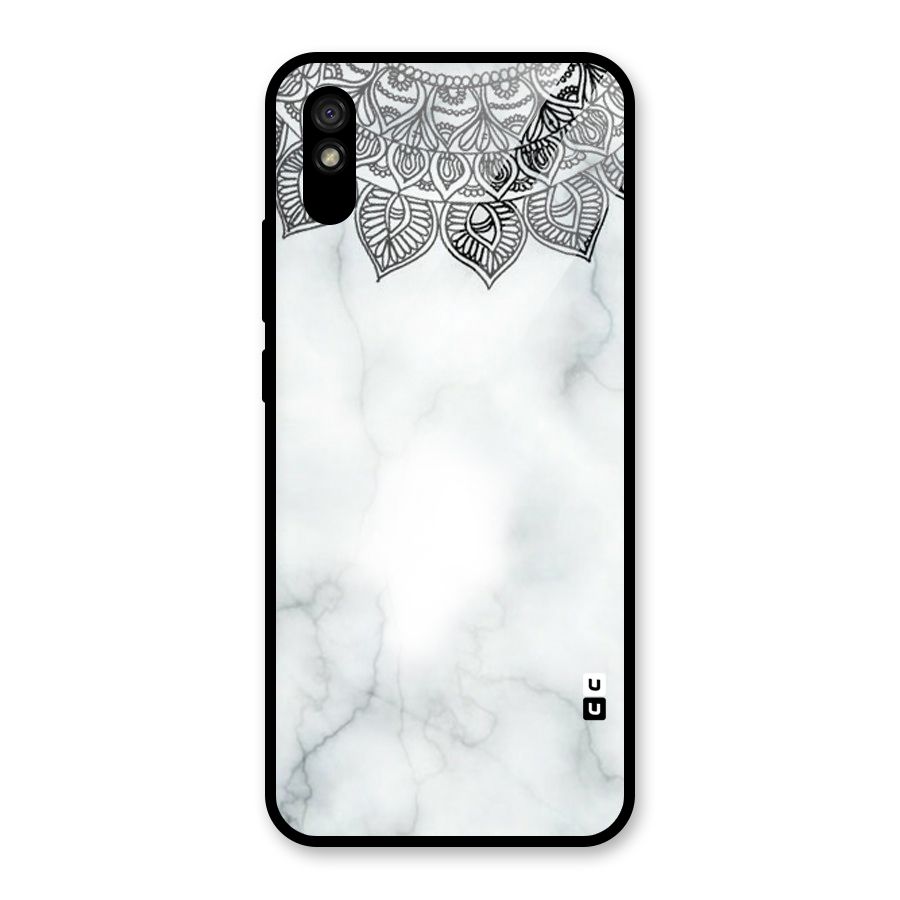 Exotic Marble Pattern Glass Back Case for Redmi 9A