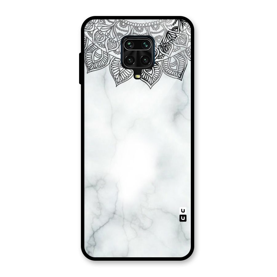 Exotic Marble Pattern Glass Back Case for Redmi Note 9 Pro
