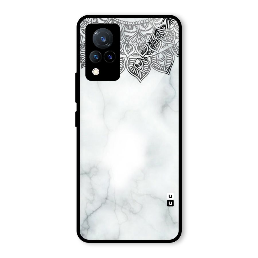 Exotic Marble Pattern Glass Back Case for Vivo V21 5G