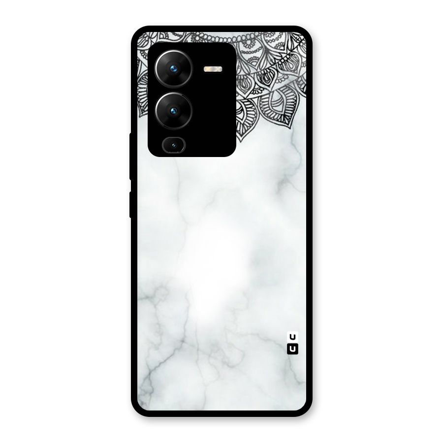 Exotic Marble Pattern Glass Back Case for Vivo V25 Pro