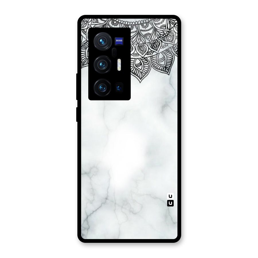 Exotic Marble Pattern Glass Back Case for Vivo X70 Pro Plus