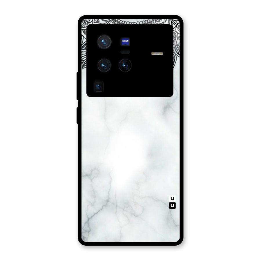 Exotic Marble Pattern Glass Back Case for Vivo X80 Pro