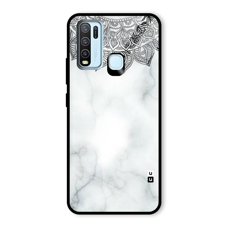Exotic Marble Pattern Glass Back Case for Vivo Y30