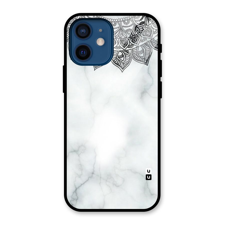 Exotic Marble Pattern Glass Back Case for iPhone 12 Mini