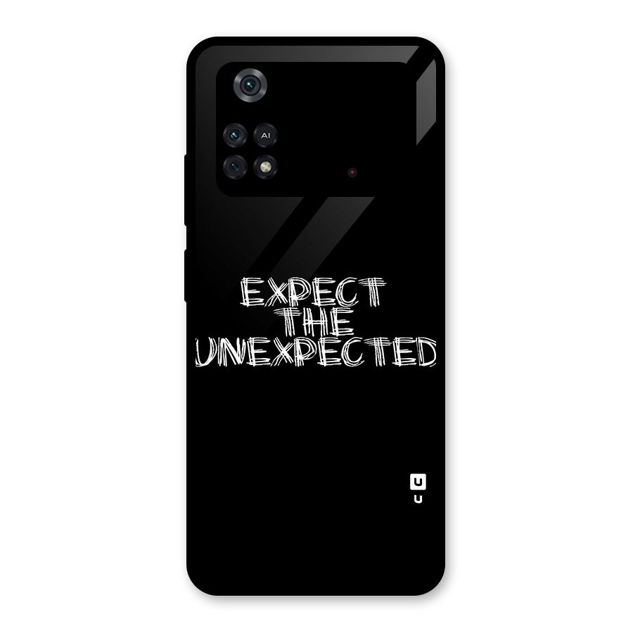 Expect The Unexpected Glass Back Case for Poco M4 Pro 4G