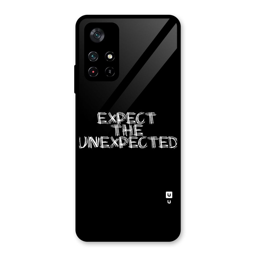 Expect The Unexpected Glass Back Case for Poco M4 Pro 5G