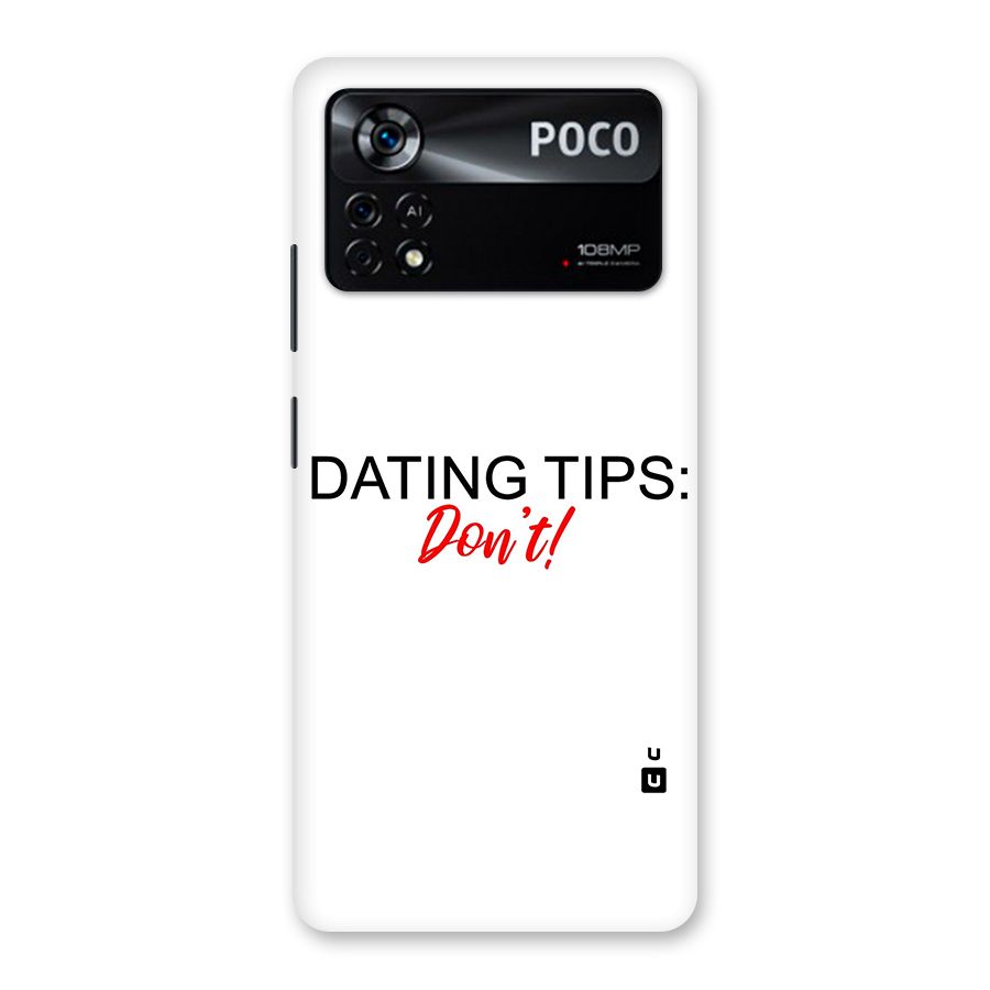 Expert Dating Tip Back Case for Poco X4 Pro 5G